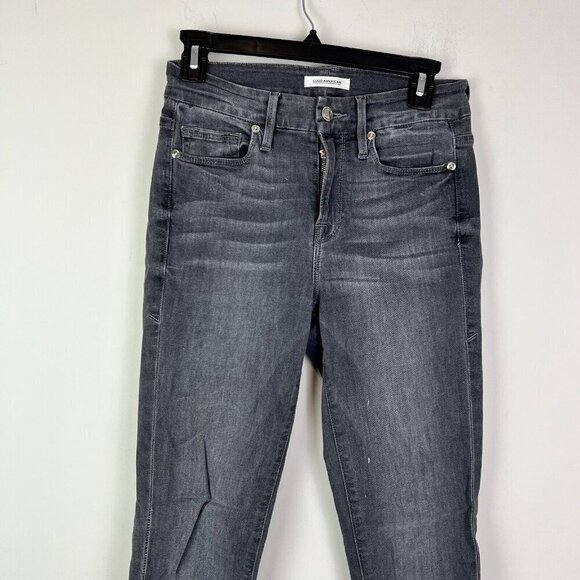 Good American Good Legs Grey Ankle Skinny Jeans Size 2/26 - Picture 4 of 11